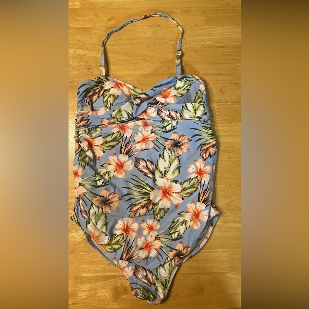 Isabel Maternity Swimsuit w/ removable halter strap